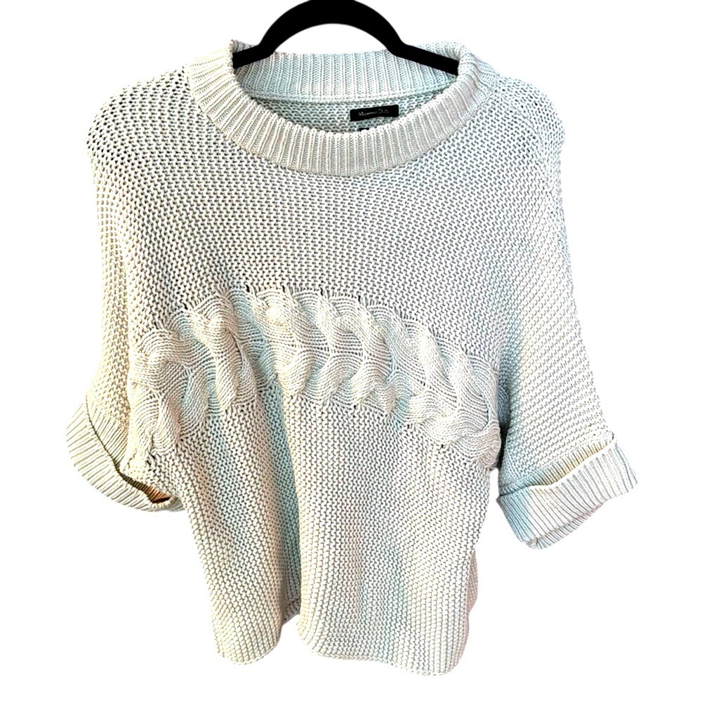 Massimo Dutti, Italian yarn, cream‎ XS